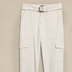 New (no tags) Banana Republic Ivory Stretch Cargo Pants - 12 Tall